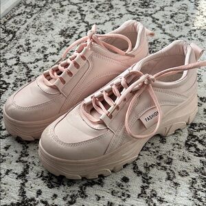 Women's Chunky Pink Sneakers
